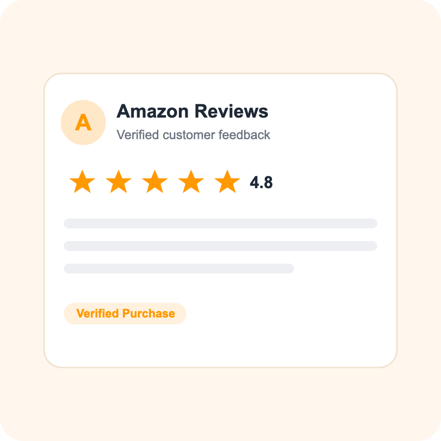 Add Amazon reviews on your Shopify store.